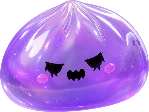 Purple ghost dumpling squishy
