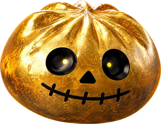 Golden skull dumpling squishy