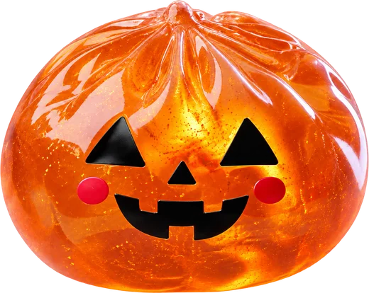 Jack-o'-lantern dumpling squishy