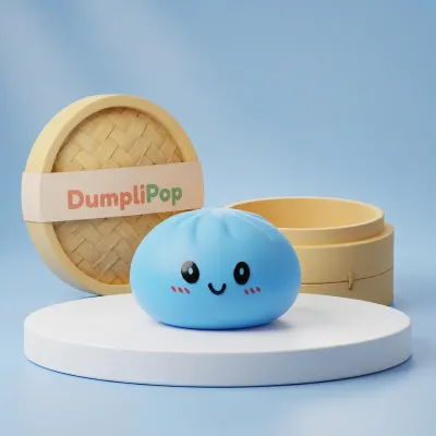 Ocean Blue Dumpling Squishy — squishy dumpling toy
