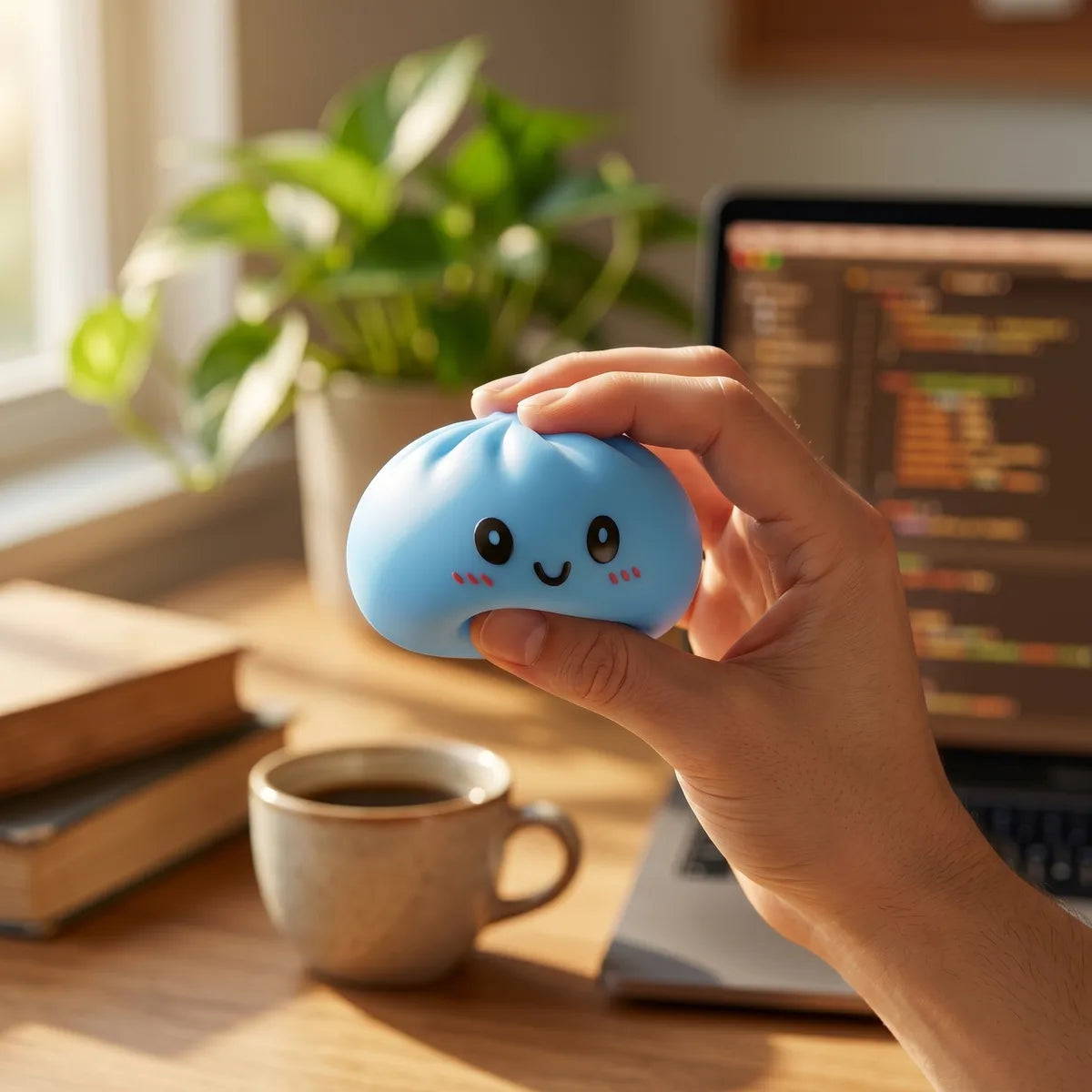 Ocean Blue Dumpling Squishy — squishy dumpling toy