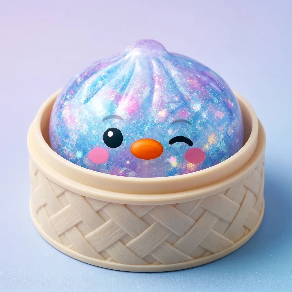 Galaxy Blue Penguin Dumpling Squishy — squishy dumpling toy