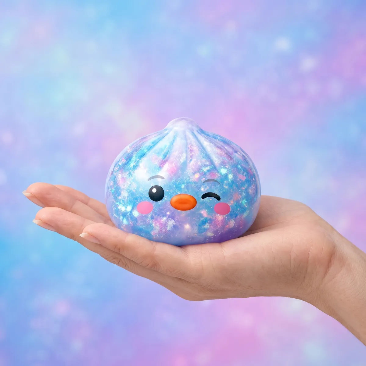 Galaxy Blue Penguin Dumpling Squishy — squishy dumpling toy
