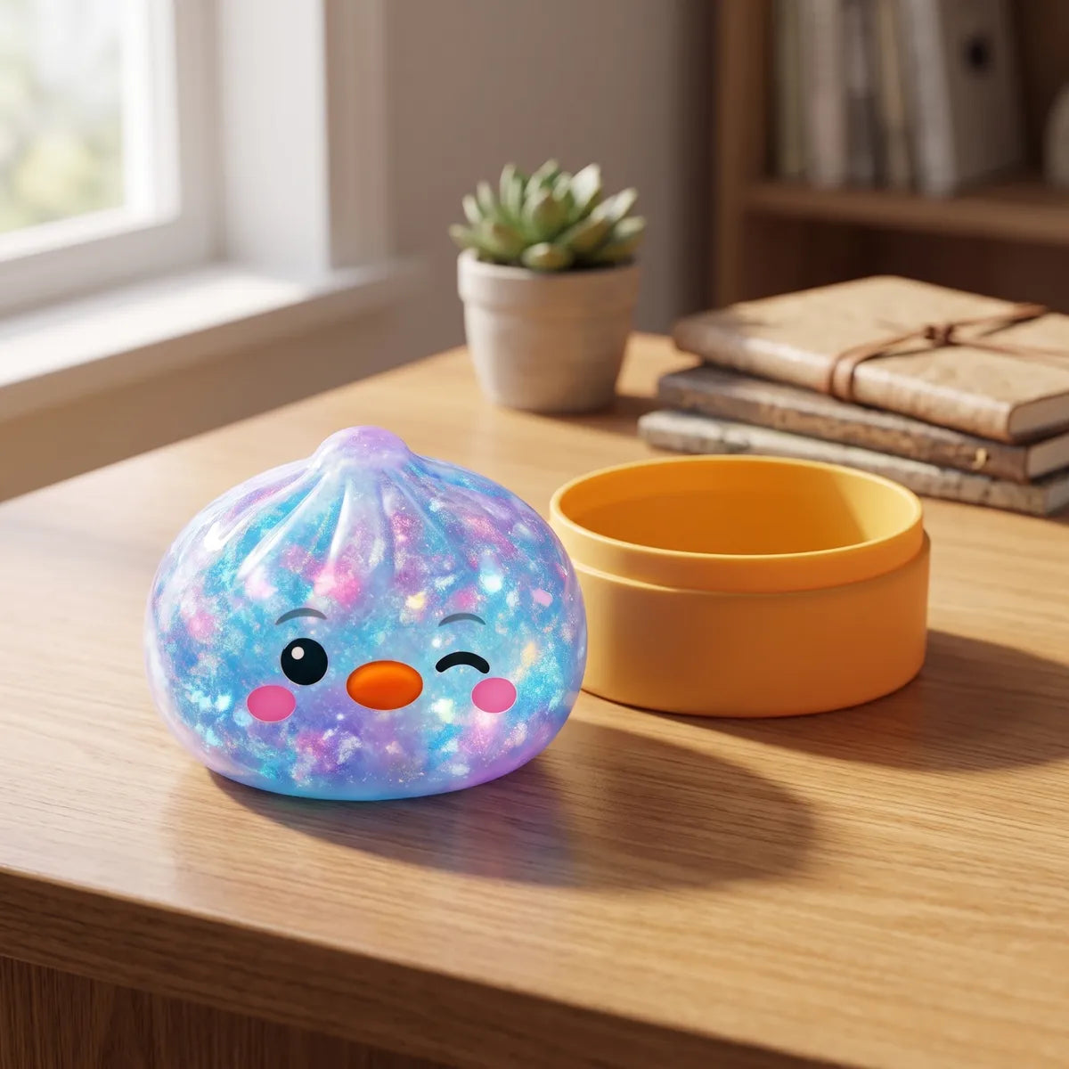 Galaxy Blue Penguin Dumpling Squishy — squishy dumpling toy