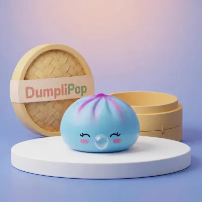 Frost Blue Rare Blow Dumpling Squishy — squishy dumpling toy