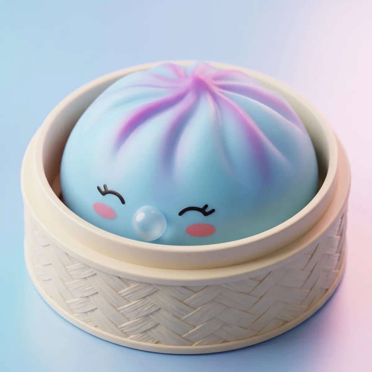 Frost Blue Rare Blow Dumpling Squishy — squishy dumpling toy