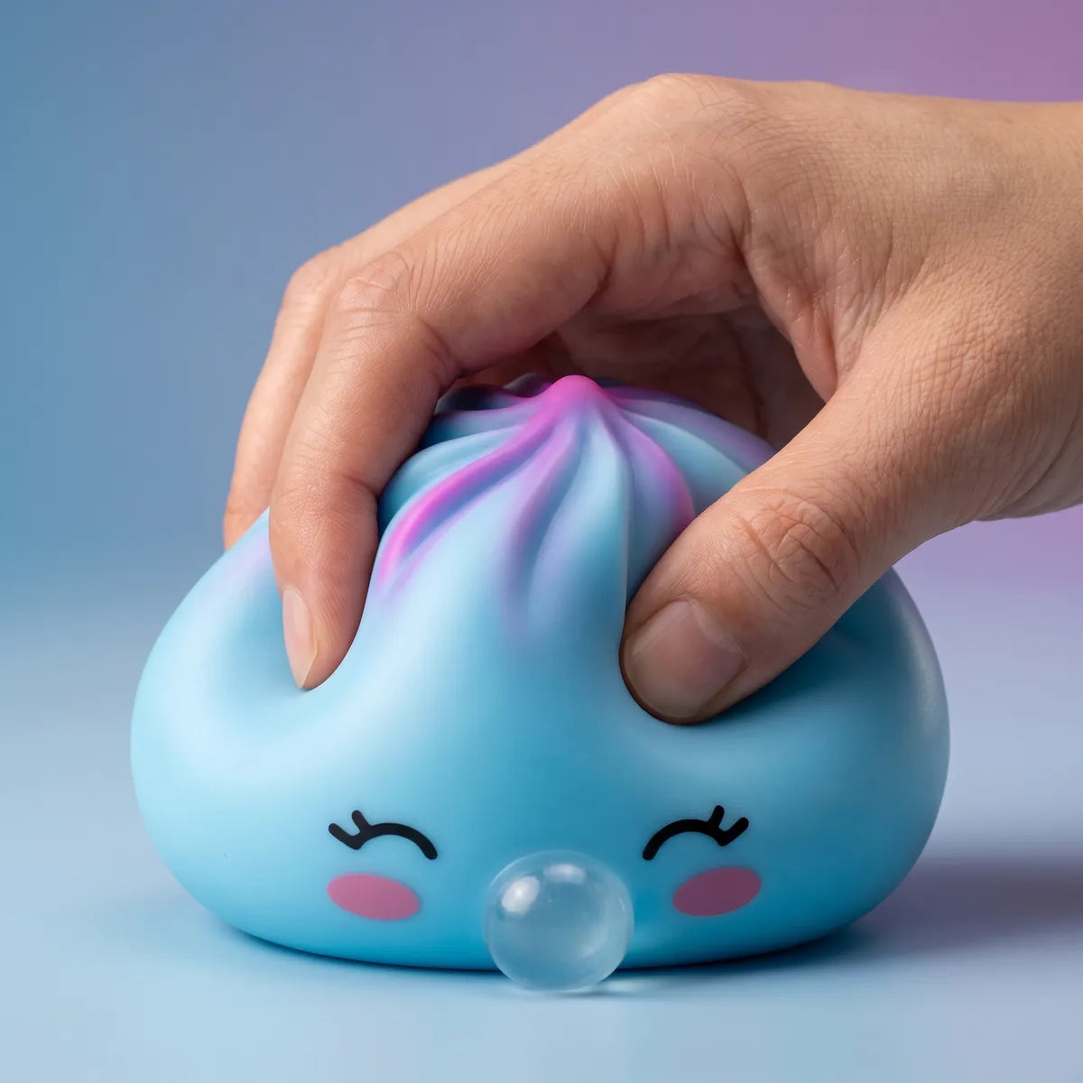 Frost Blue Rare Blow Dumpling Squishy — squishy dumpling toy