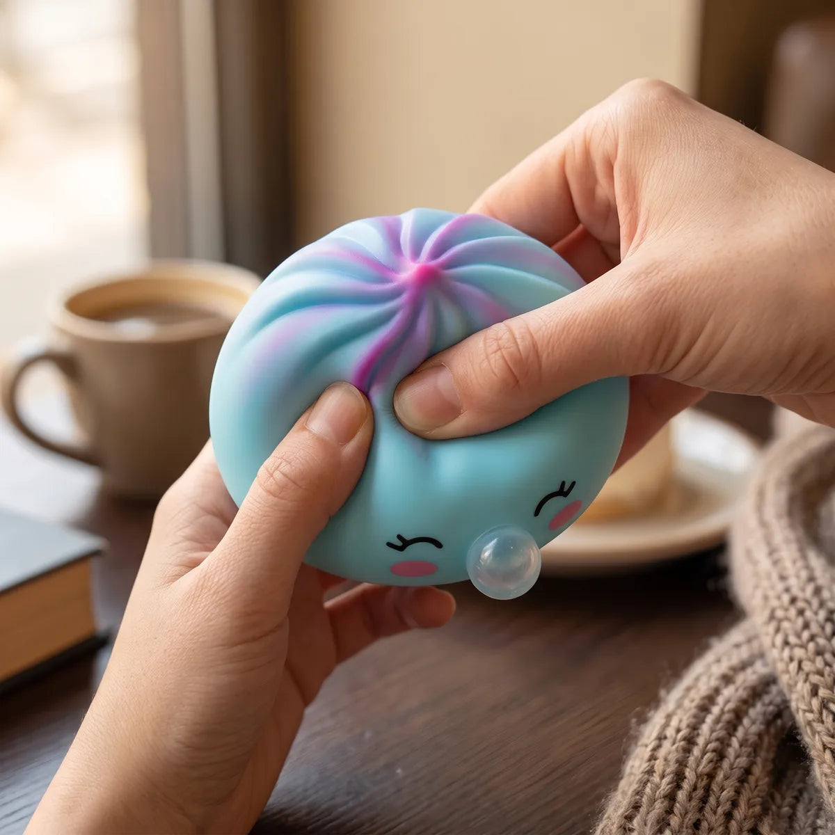 Frost Blue Rare Blow Dumpling Squishy — squishy dumpling toy