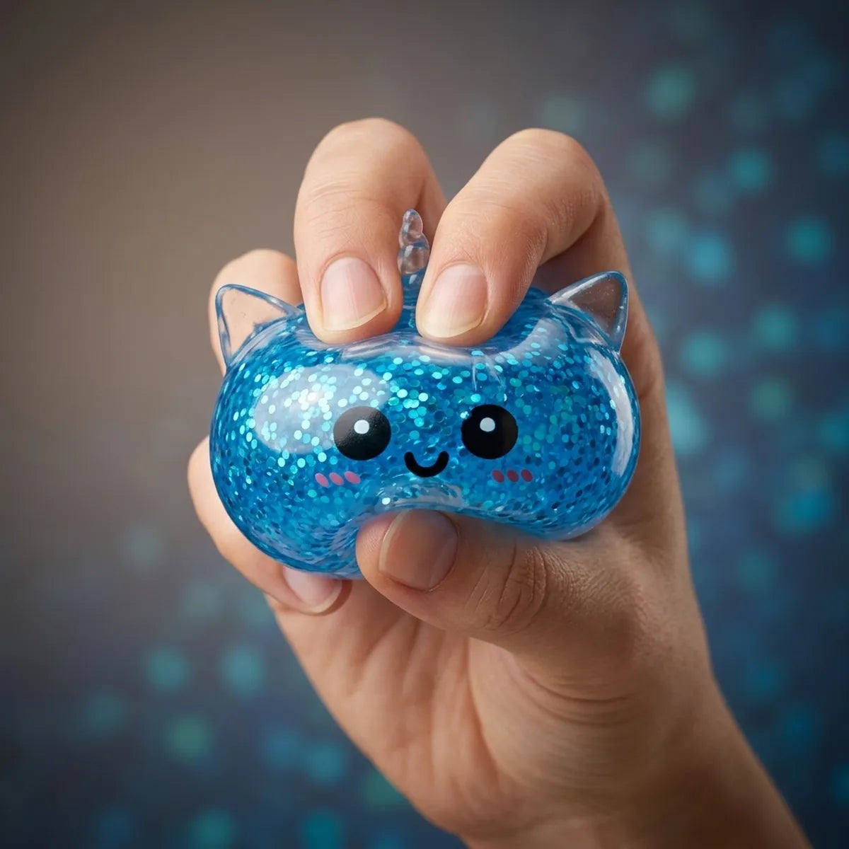 Sapphire Blue Unicorn Glitter Dumpling Squishy — squishy dumpling toy