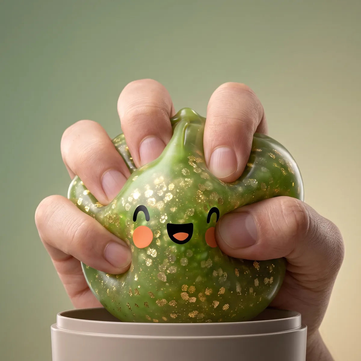 Emerald Dark Green Sparkle Dumpling Squishy — squishy dumpling toy