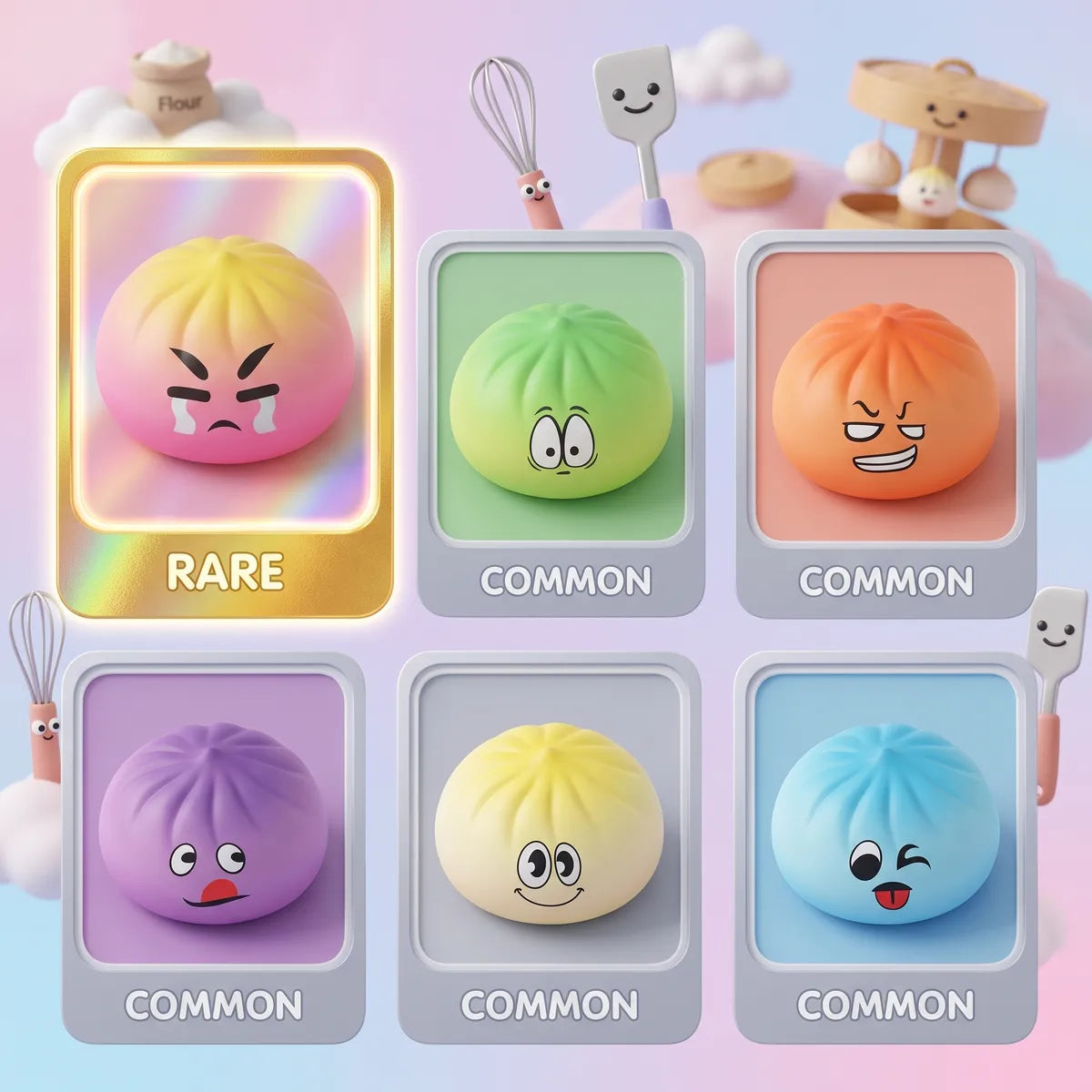 Pillowy Dumpling Squishy Mystery Bun Fidget Toy — squishy dumpling toy