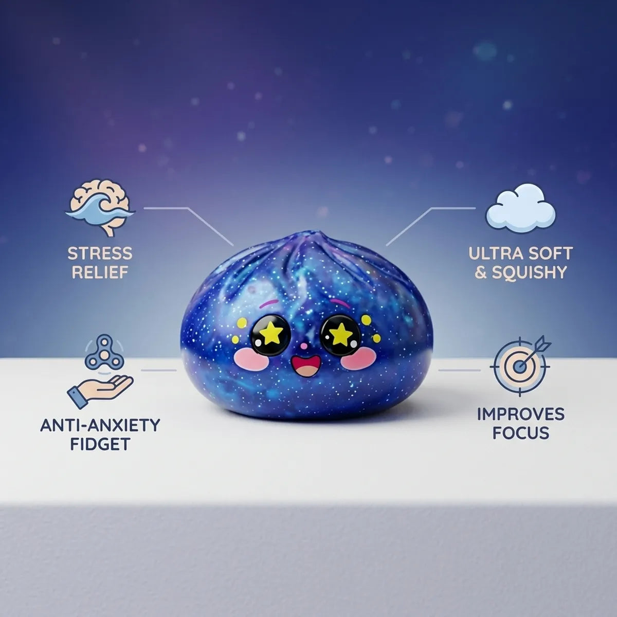 Cosmic Galaxy Dumpling Squishy — squishy dumpling toy