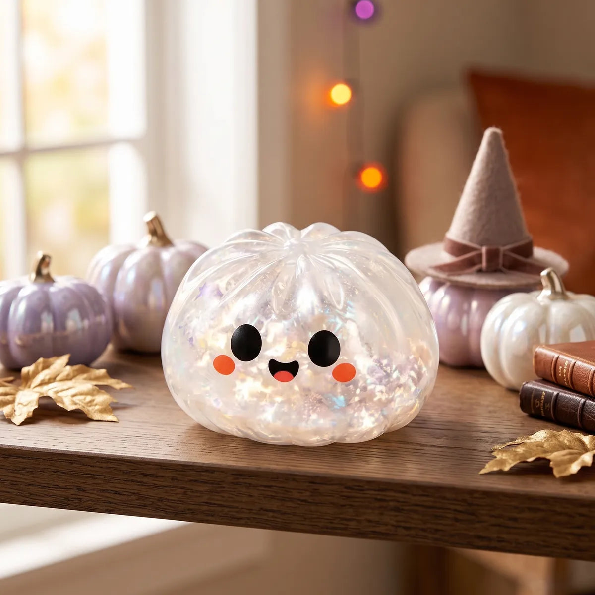 Glitter Ghost Halloween Dumpling Squishy — squishy dumpling toy