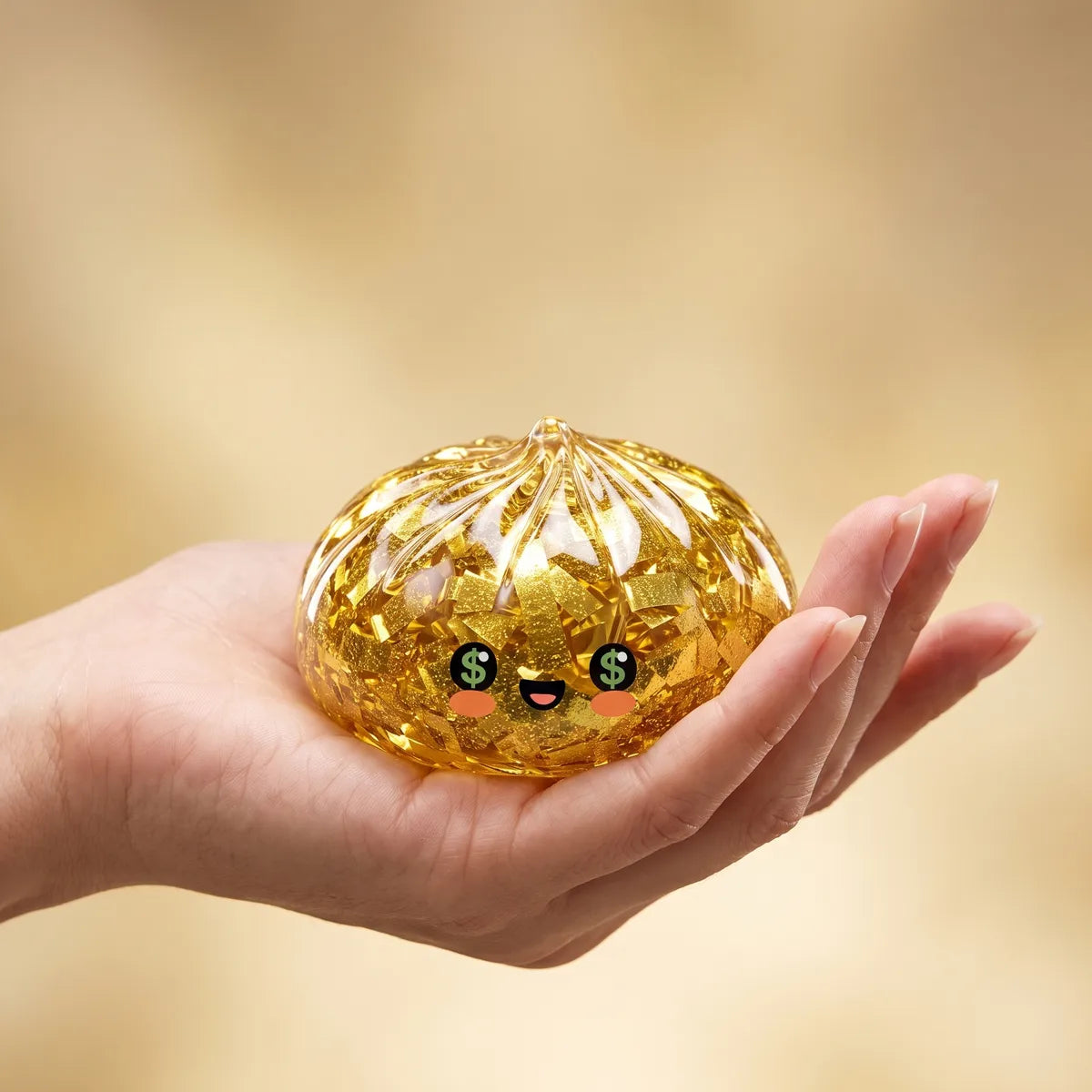 Ultra Rare Lucky Gold Dumpling Squishy — squishy dumpling toy
