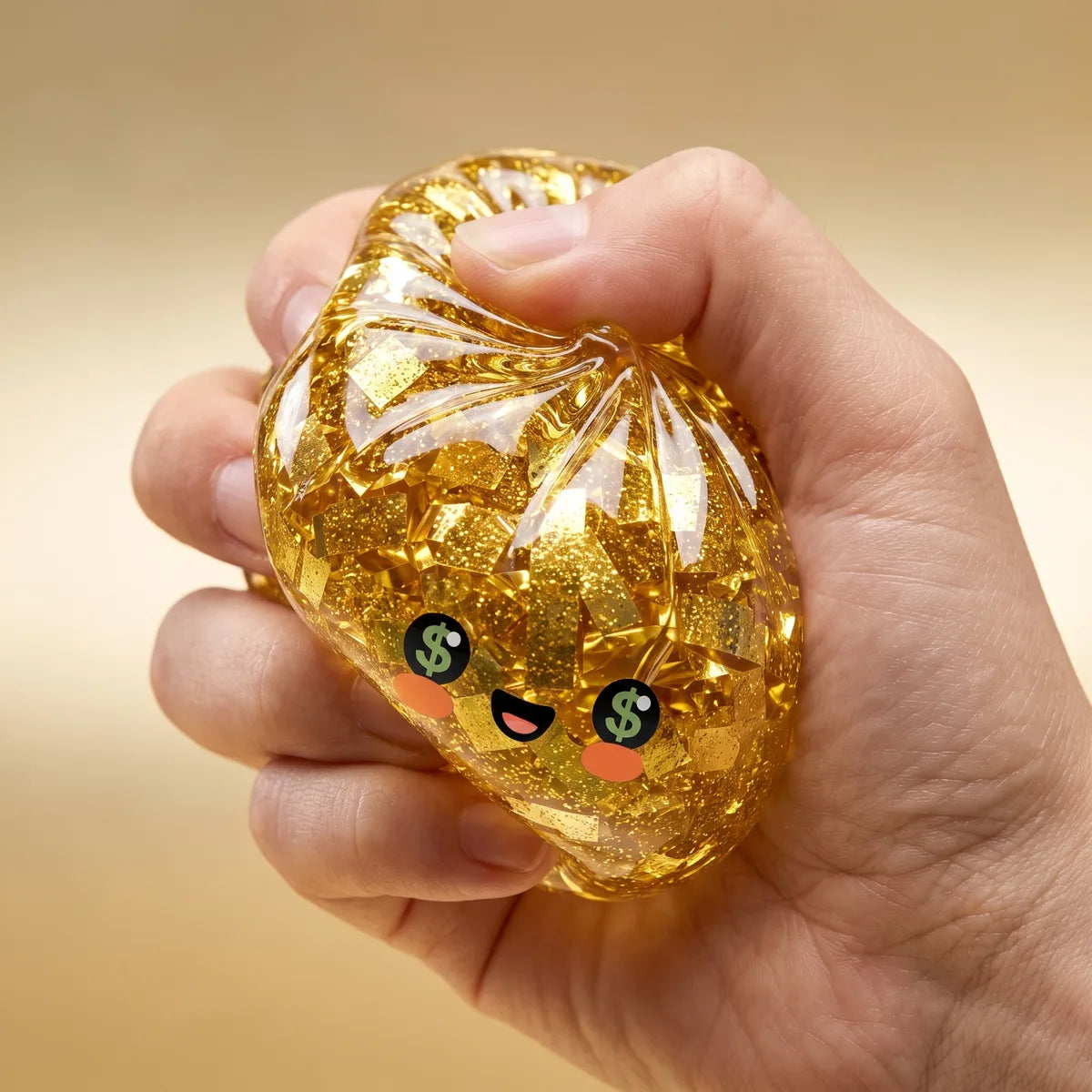 Ultra Rare Lucky Gold Dumpling Squishy — squishy dumpling toy