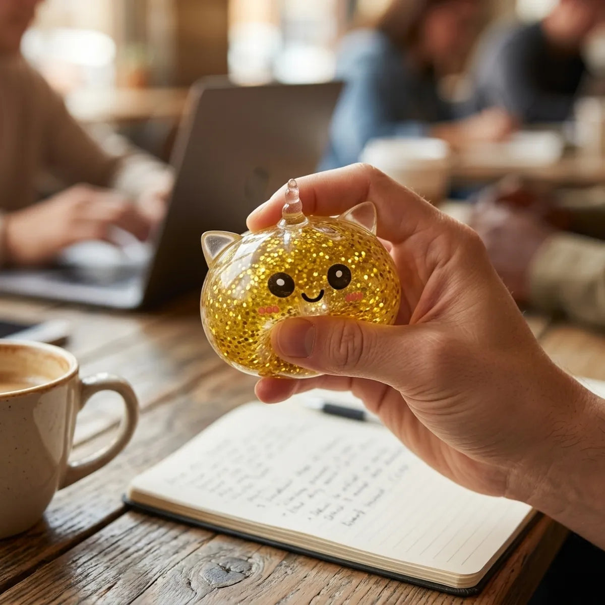 Wishful Gold Unicorn Glitter Dumpling Squishy — squishy dumpling toy