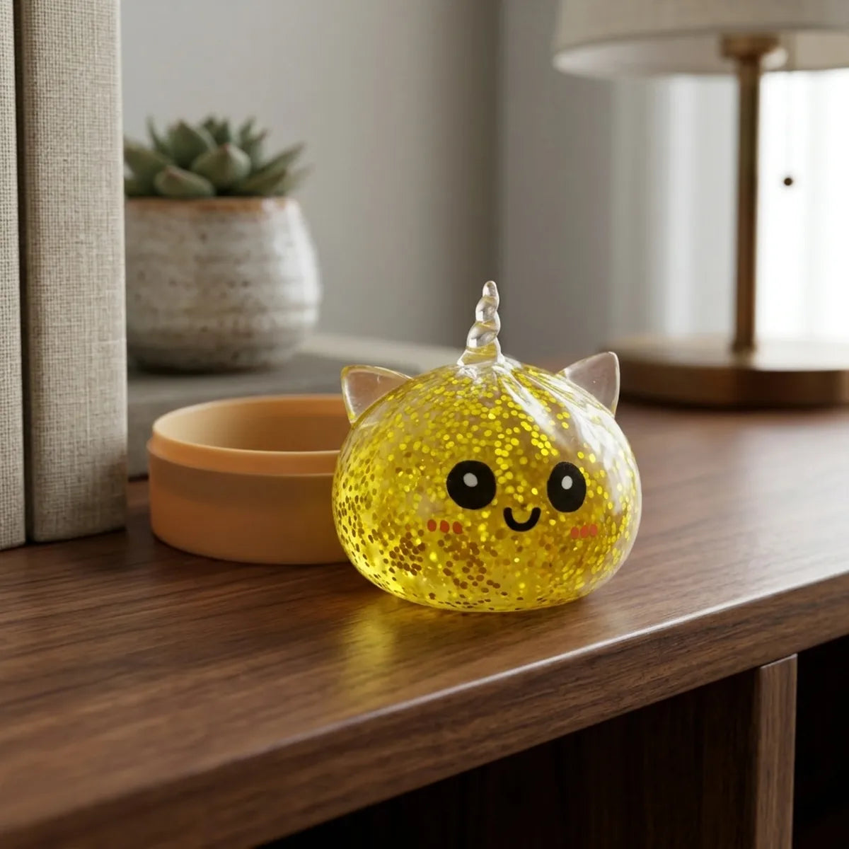 Wishful Gold Unicorn Glitter Dumpling Squishy — squishy dumpling toy