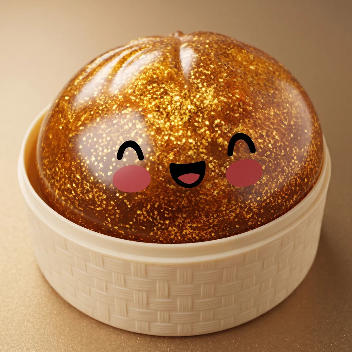 Treasure Gold Unique Glitter Dumpling Squishy — squishy dumpling toy