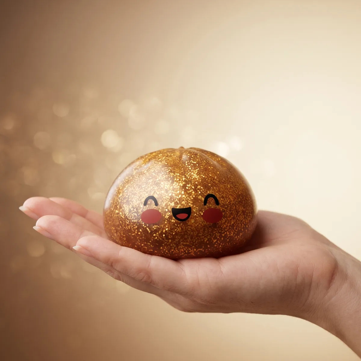 Treasure Gold Unique Glitter Dumpling Squishy — squishy dumpling toy