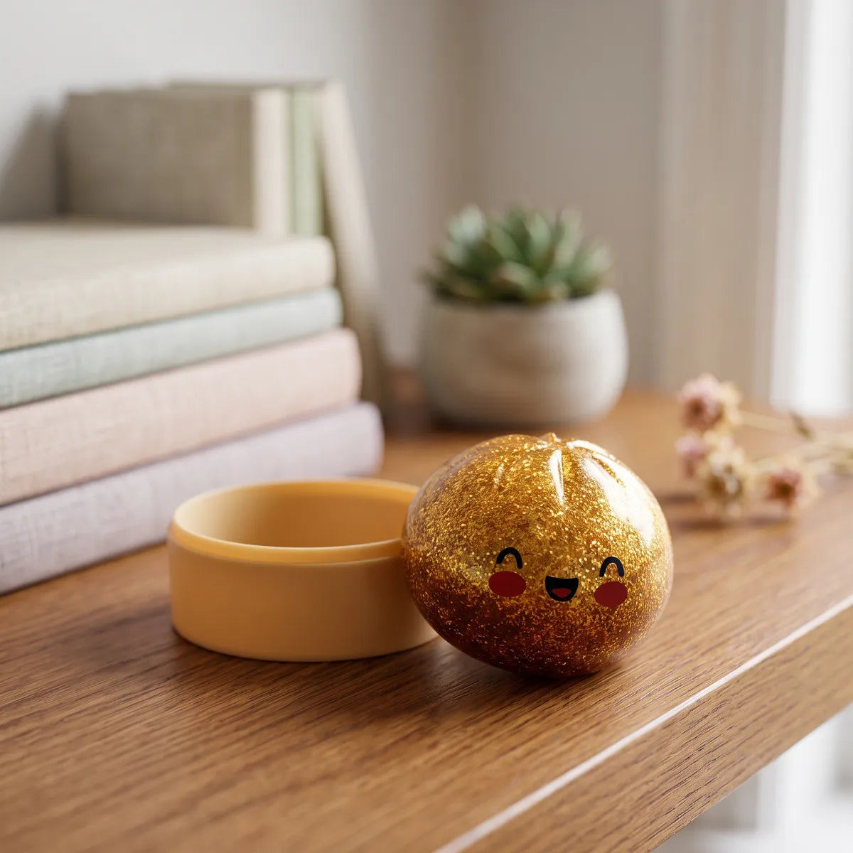 Treasure Gold Unique Glitter Dumpling Squishy — squishy dumpling toy