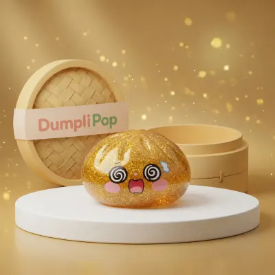 Lucky Golden Dumpling Squishy — squishy dumpling toy