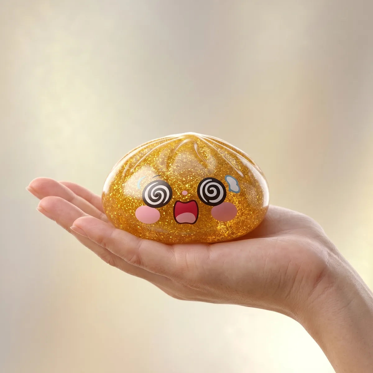 Lucky Golden Dumpling Squishy — squishy dumpling toy