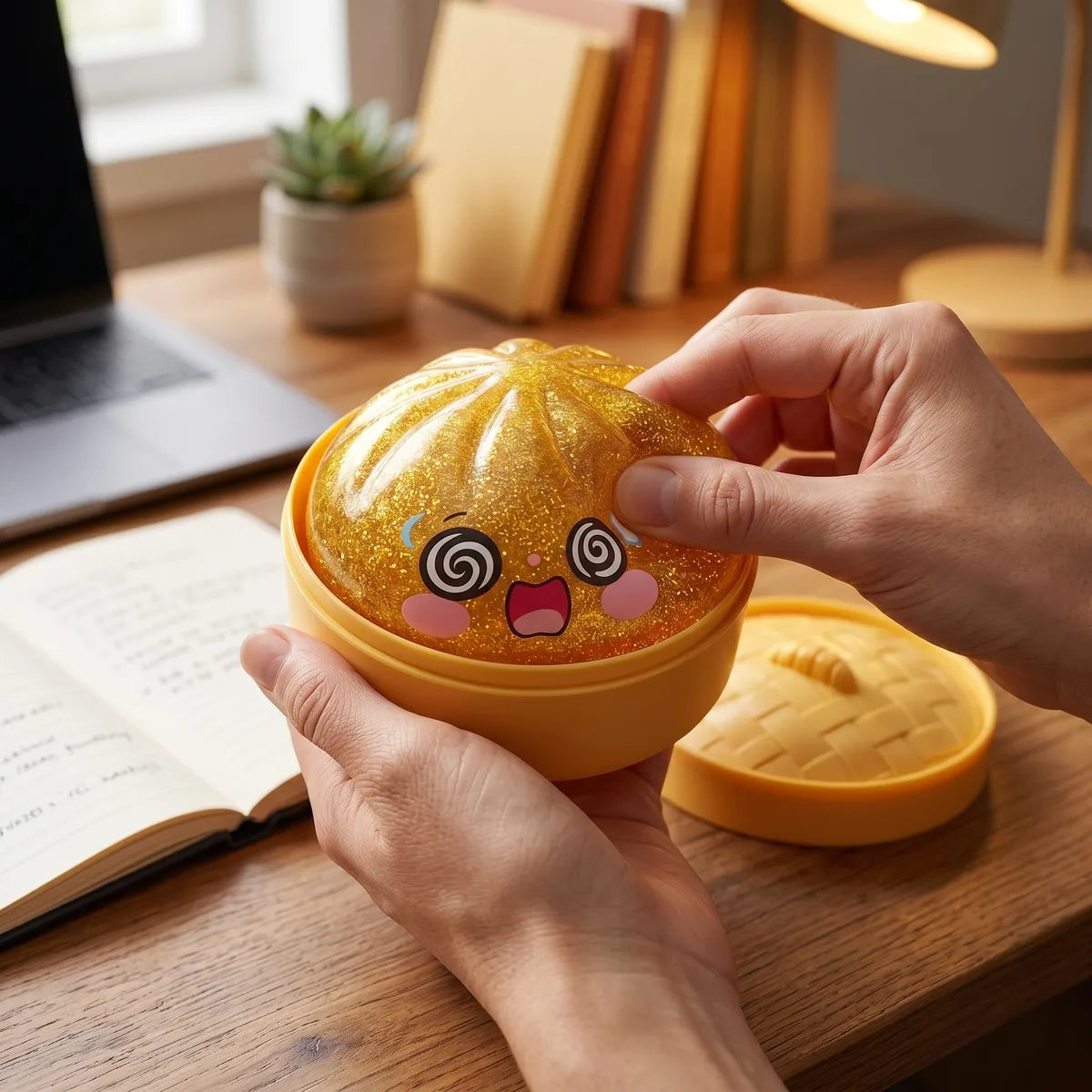 Lucky Golden Dumpling Squishy — squishy dumpling toy
