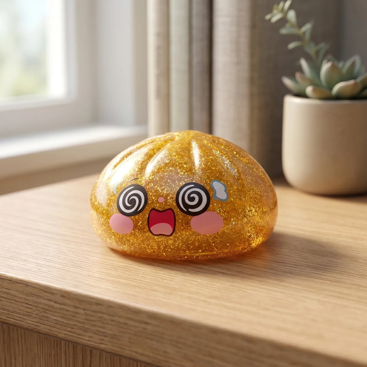 Lucky Golden Dumpling Squishy — squishy dumpling toy