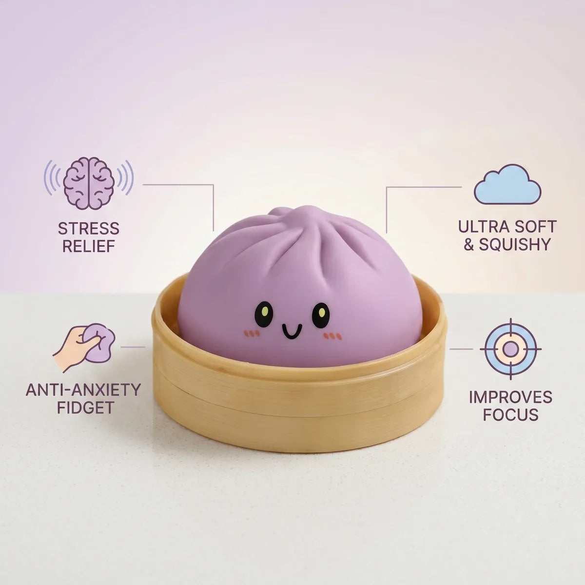 Berry Magenta Dumpling Squishy — squishy dumpling toy