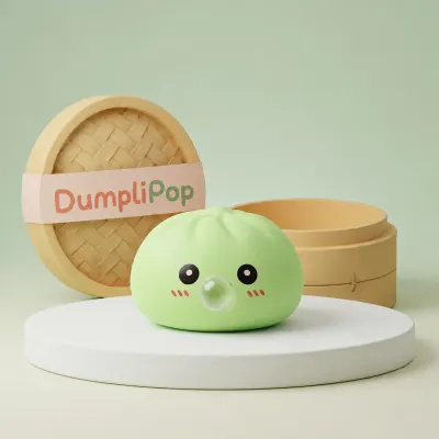 Fresh Green Blow Dumpling Squishy — squishy dumpling toy