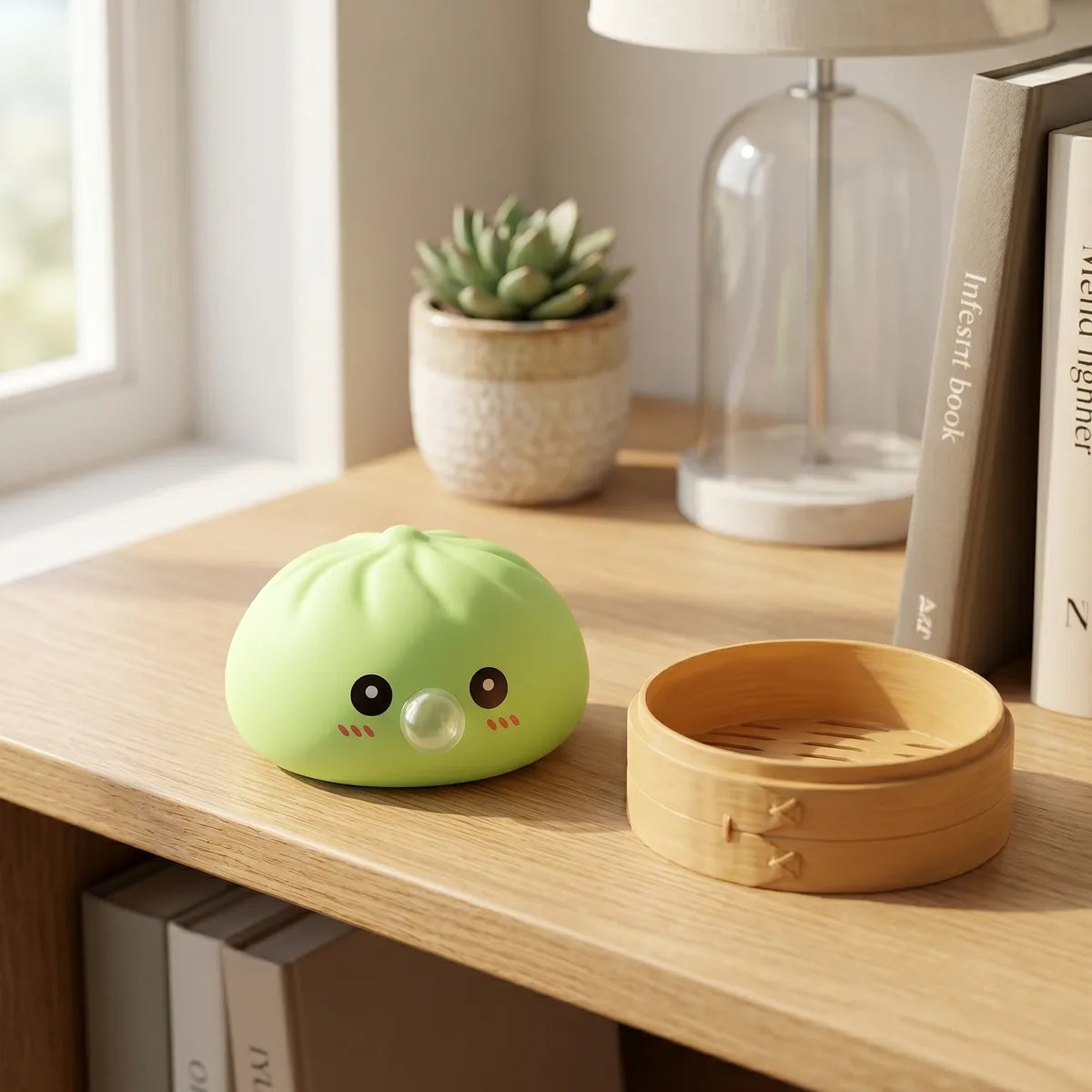 Fresh Green Blow Dumpling Squishy — squishy dumpling toy