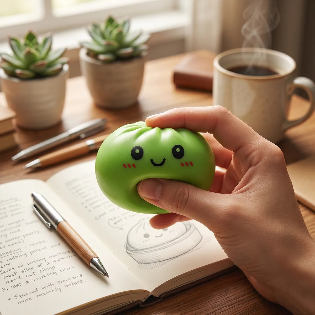 Matcha Green Dumpling Squishy — squishy dumpling toy