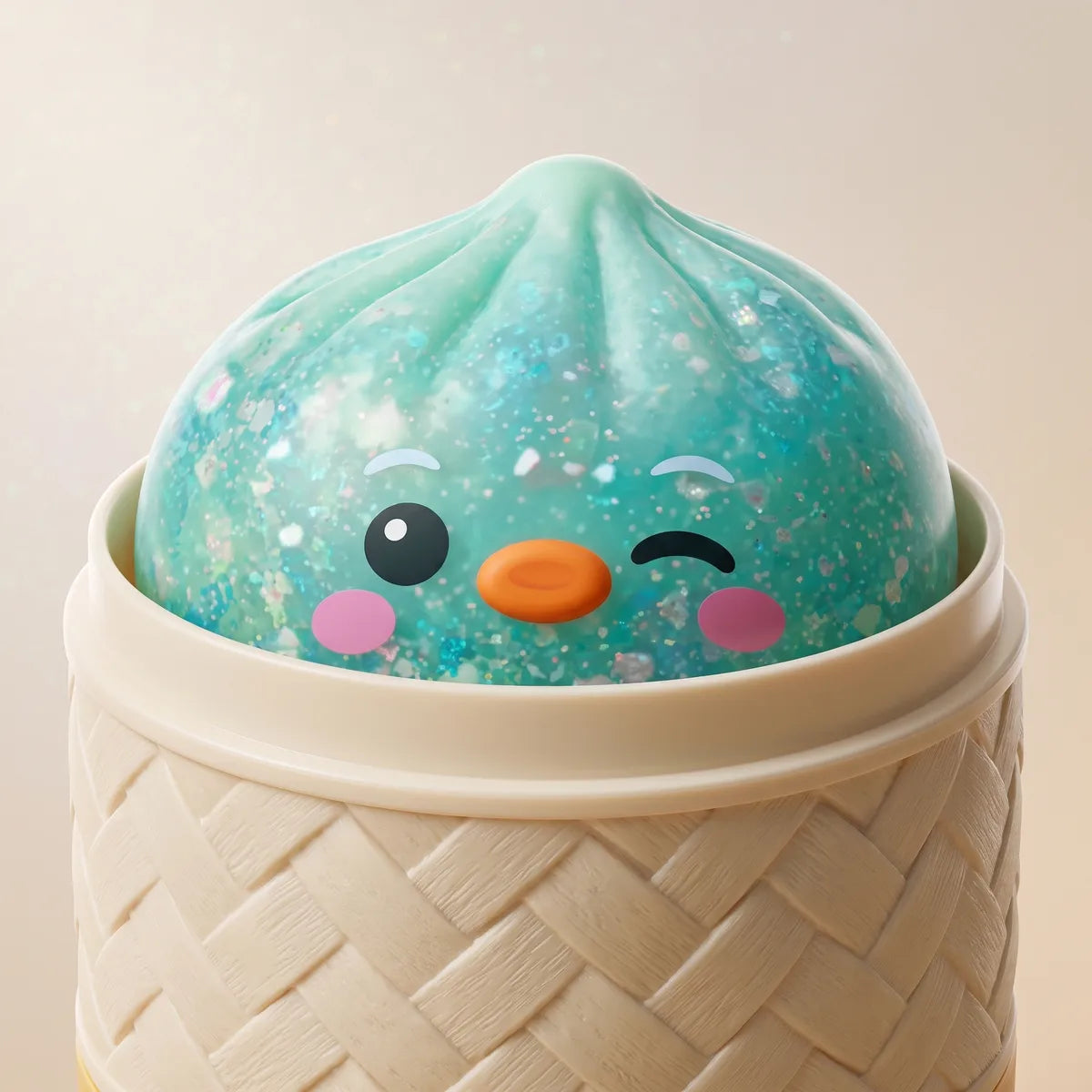 Minty Green Penguin Dumpling Squishy — squishy dumpling toy