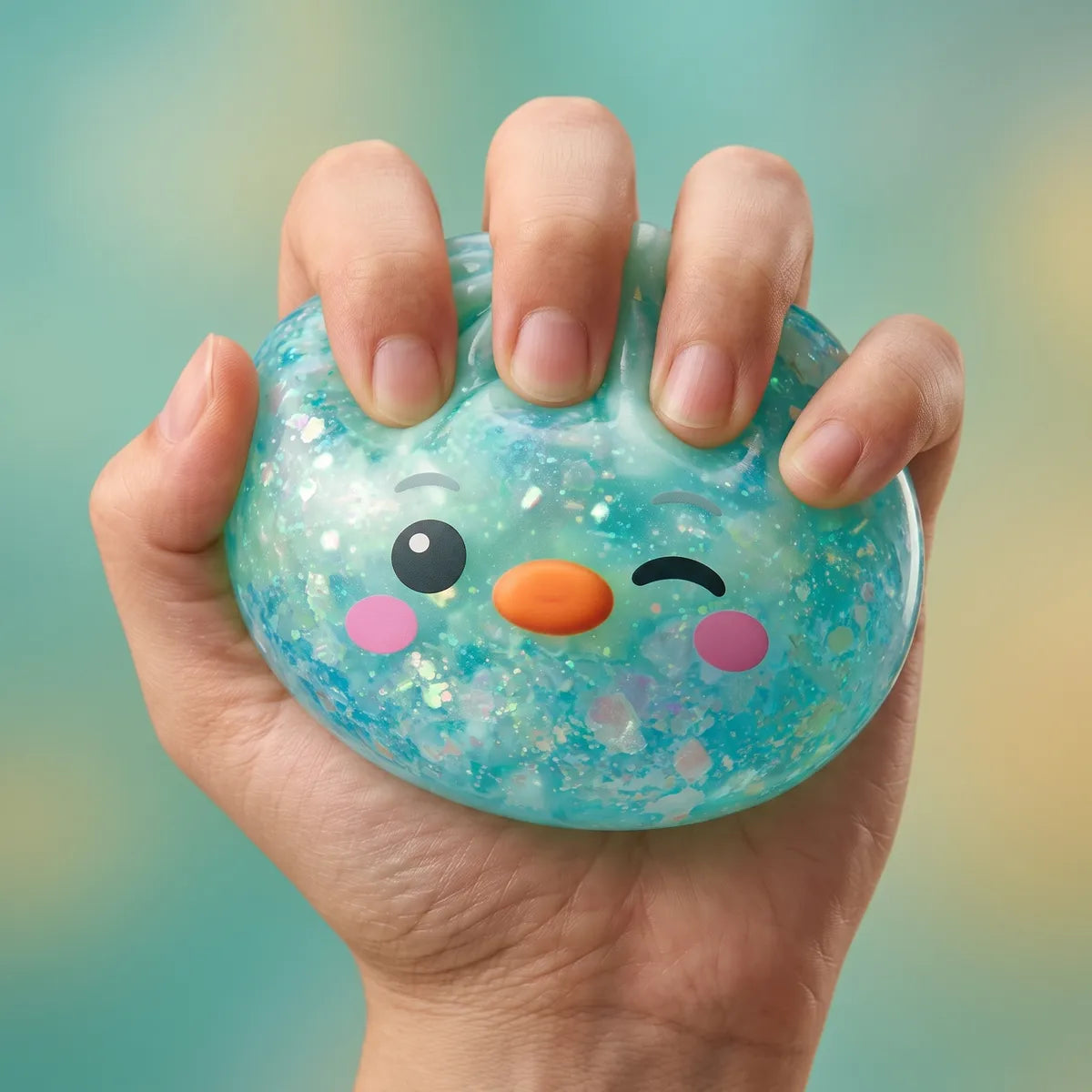 Minty Green Penguin Dumpling Squishy — squishy dumpling toy