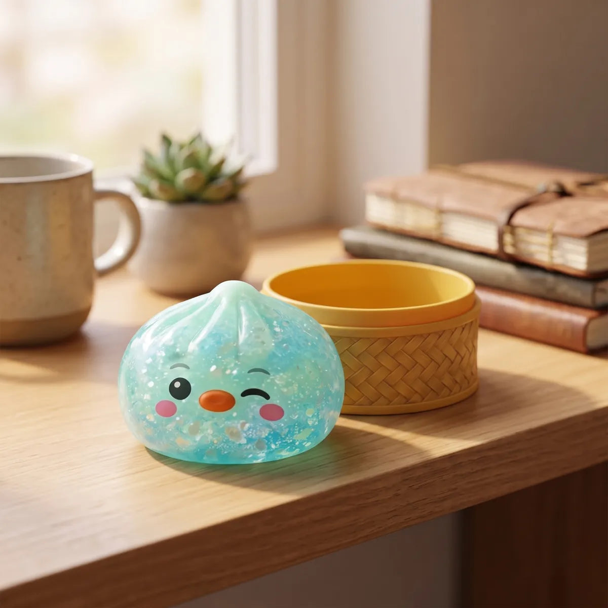 Minty Green Penguin Dumpling Squishy — squishy dumpling toy
