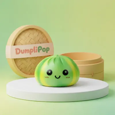 Swirl Green Tie Dye Dumpling Squishy — squishy dumpling toy