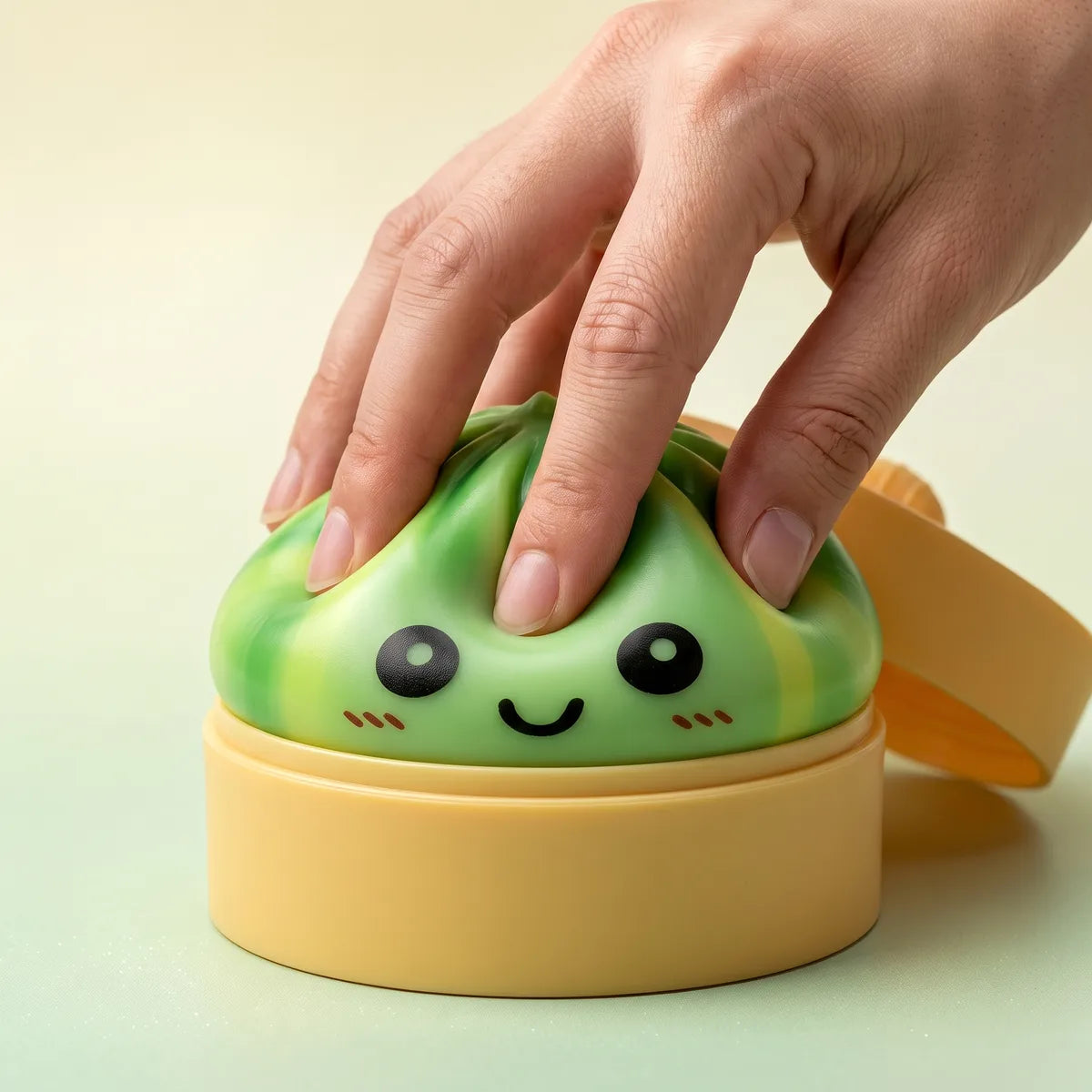 Swirl Green Tie Dye Dumpling Squishy — squishy dumpling toy