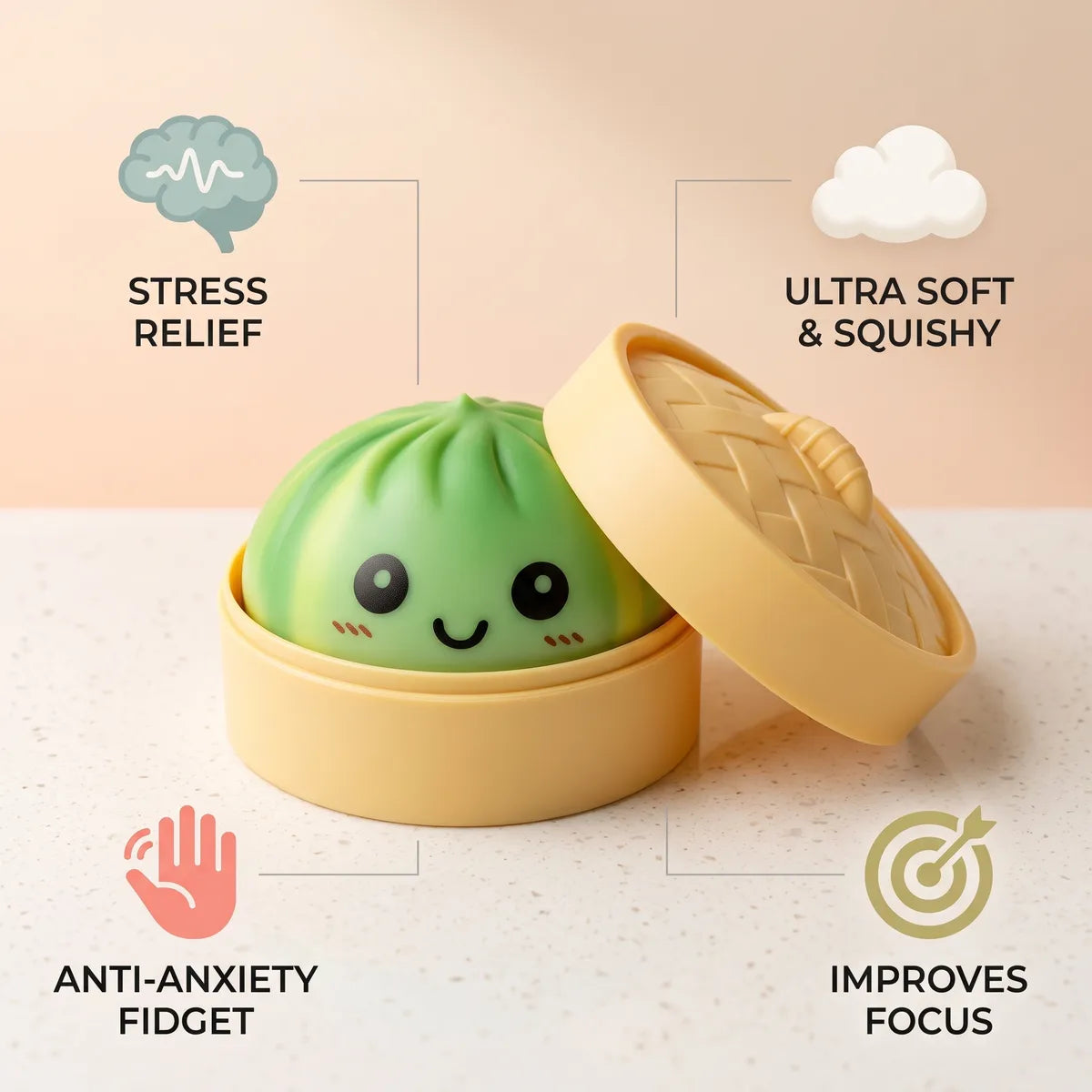 Swirl Green Tie Dye Dumpling Squishy — squishy dumpling toy