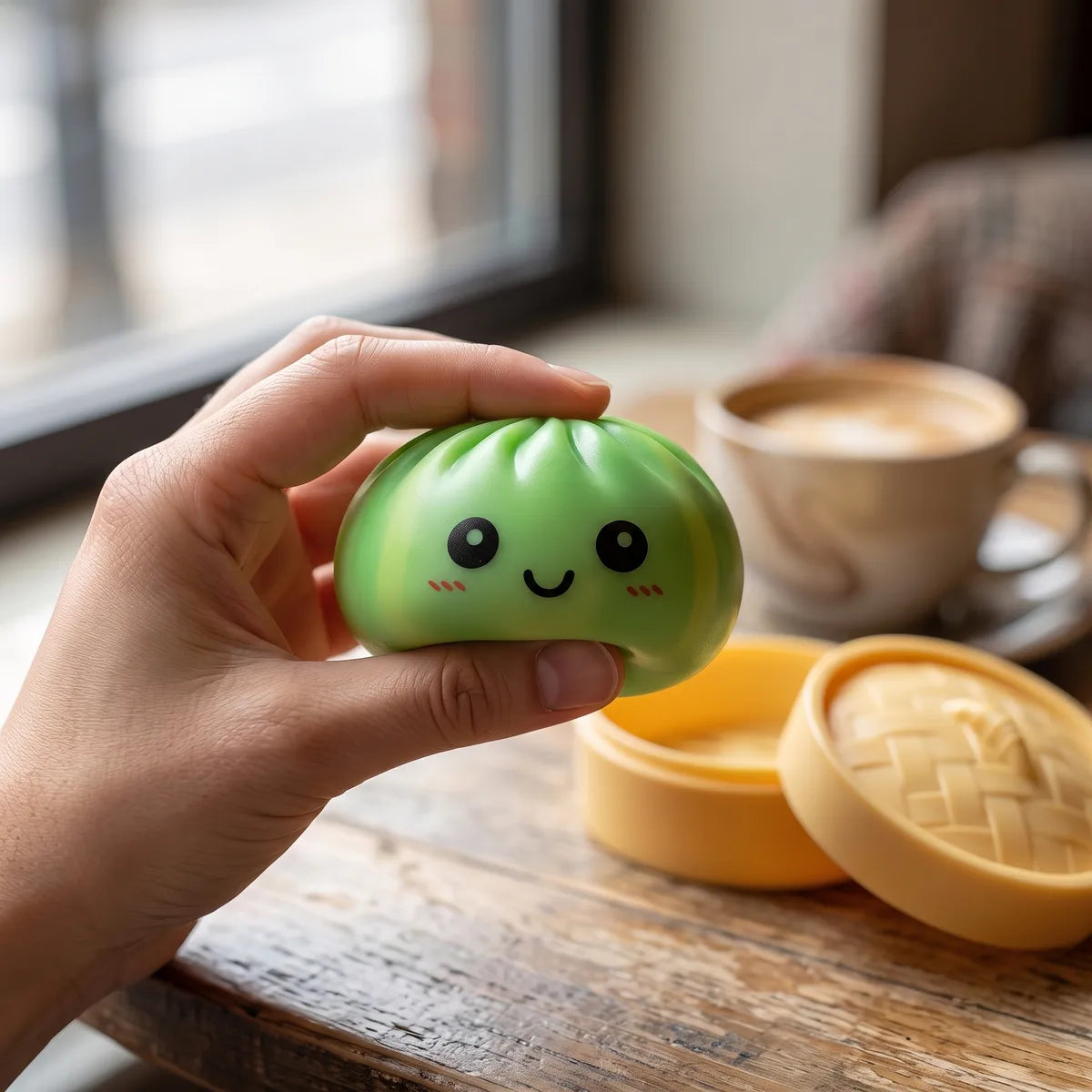 Swirl Green Tie Dye Dumpling Squishy — squishy dumpling toy