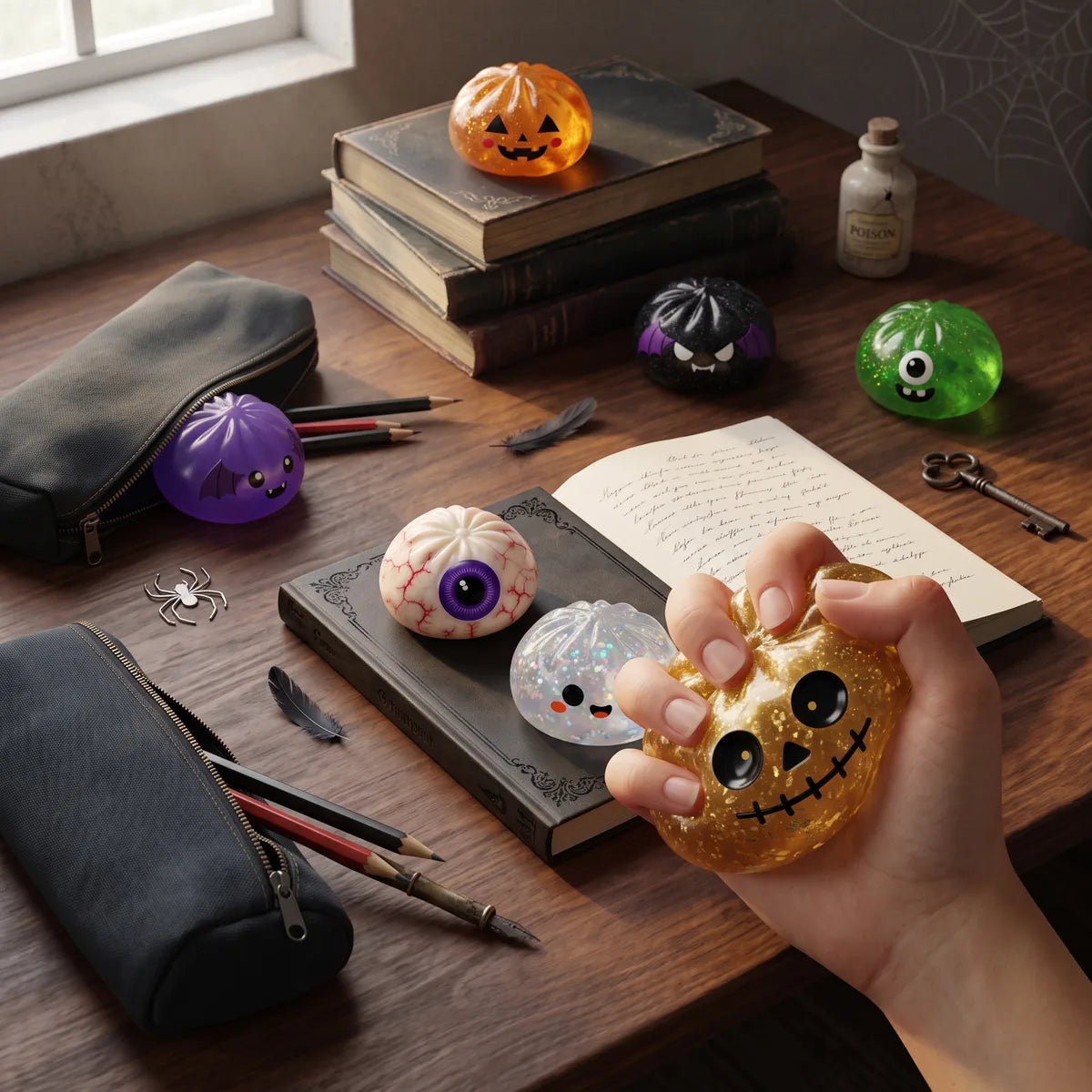 XXL Halloween Dumpling Squishy Set 8 Pieces — squishy dumpling toy