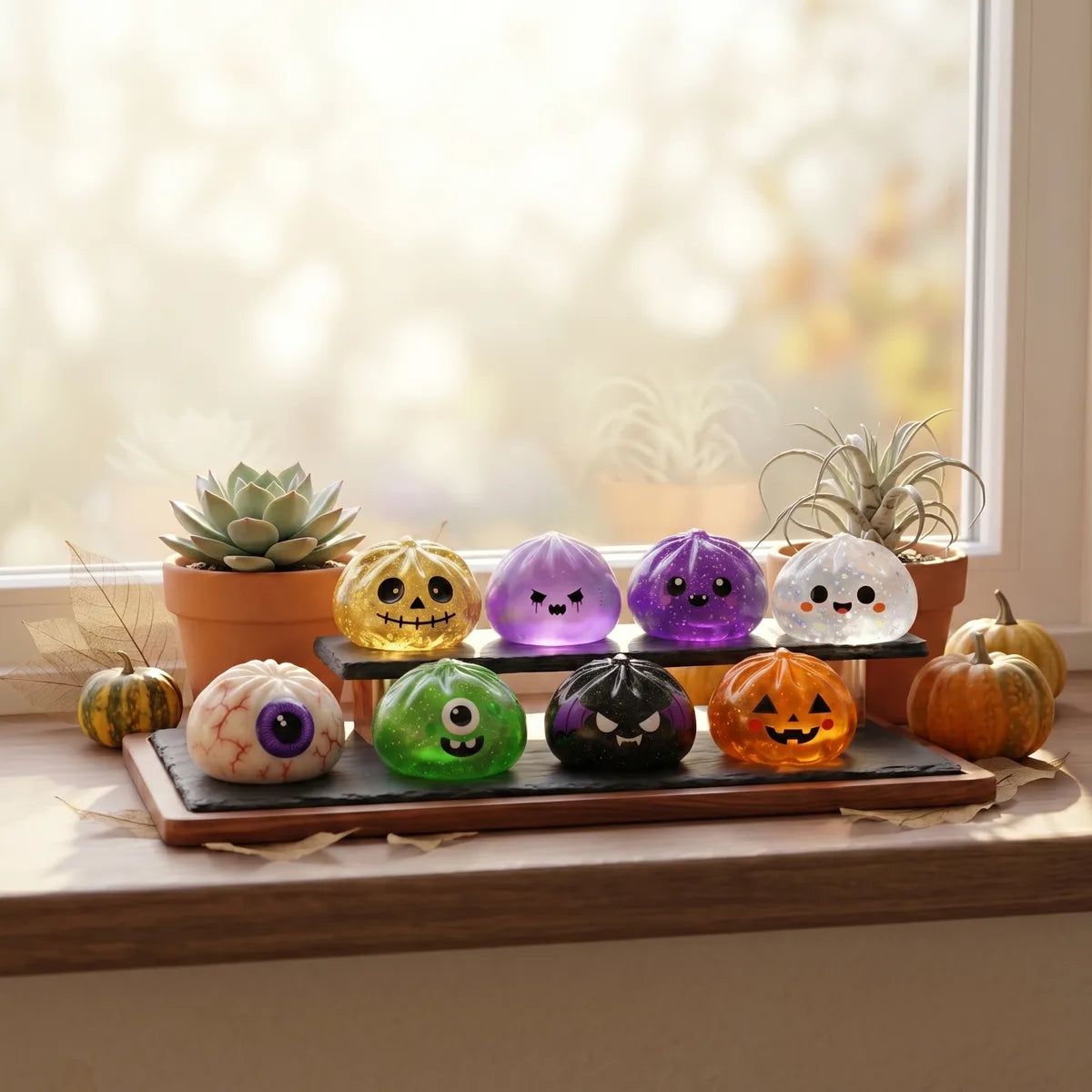 XXL Halloween Dumpling Squishy Set 8 Pieces — squishy dumpling toy