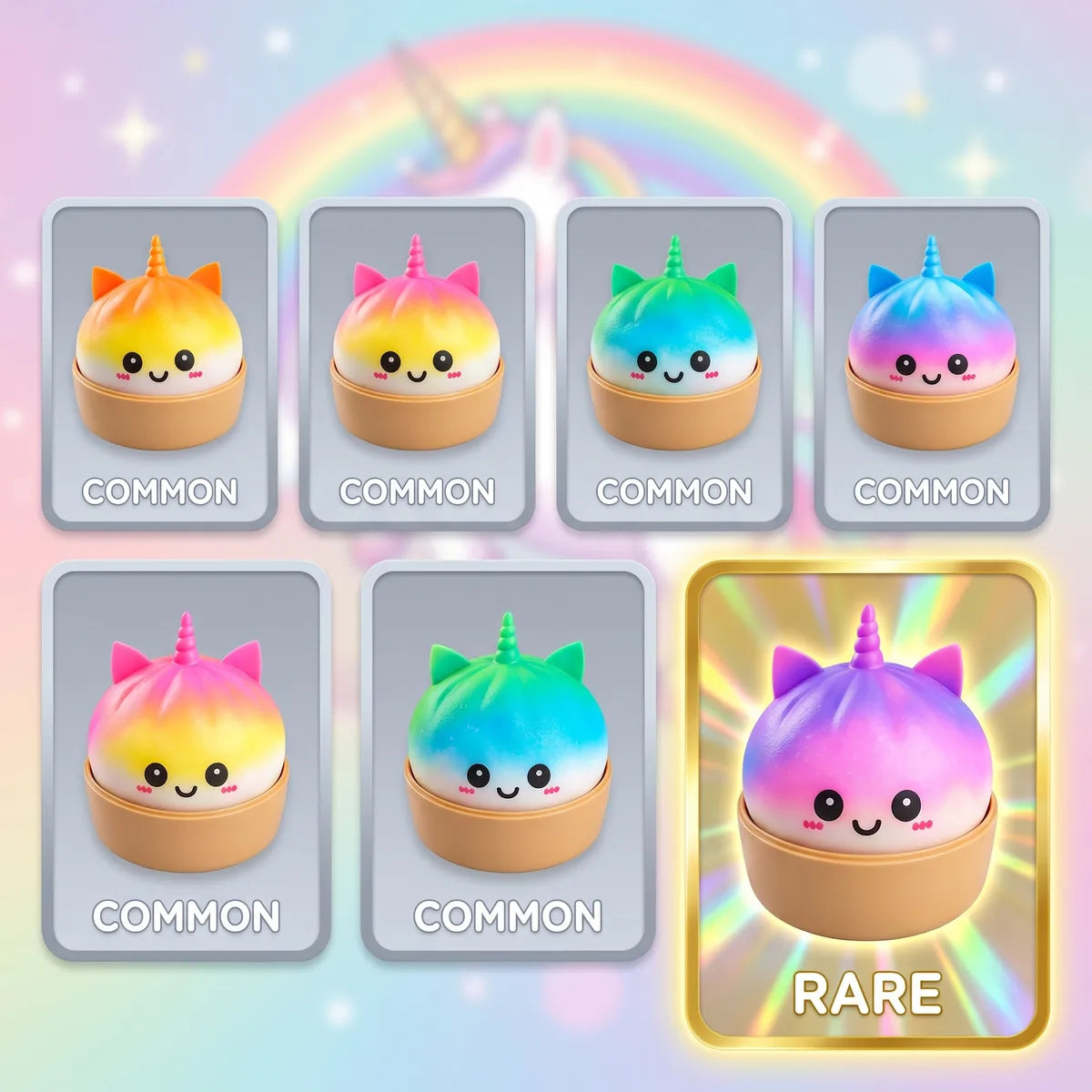 Magical Jumbo Unicorn Rainbow Squishy Dumplings — squishy dumpling toy