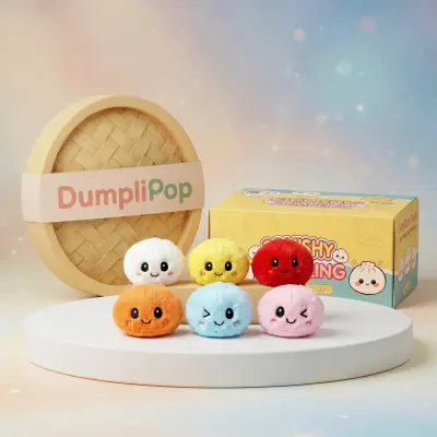 Keychain Plush Dumpling Squishy 6 Pieces — squishy dumpling toy