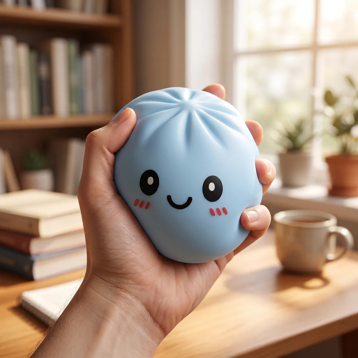 Jumbo Large Blue Dumpling Squishy — squishy dumpling toy