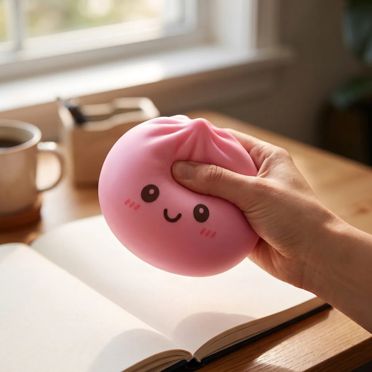 Jumbo Large Pink Dumpling Squishy — squishy dumpling toy