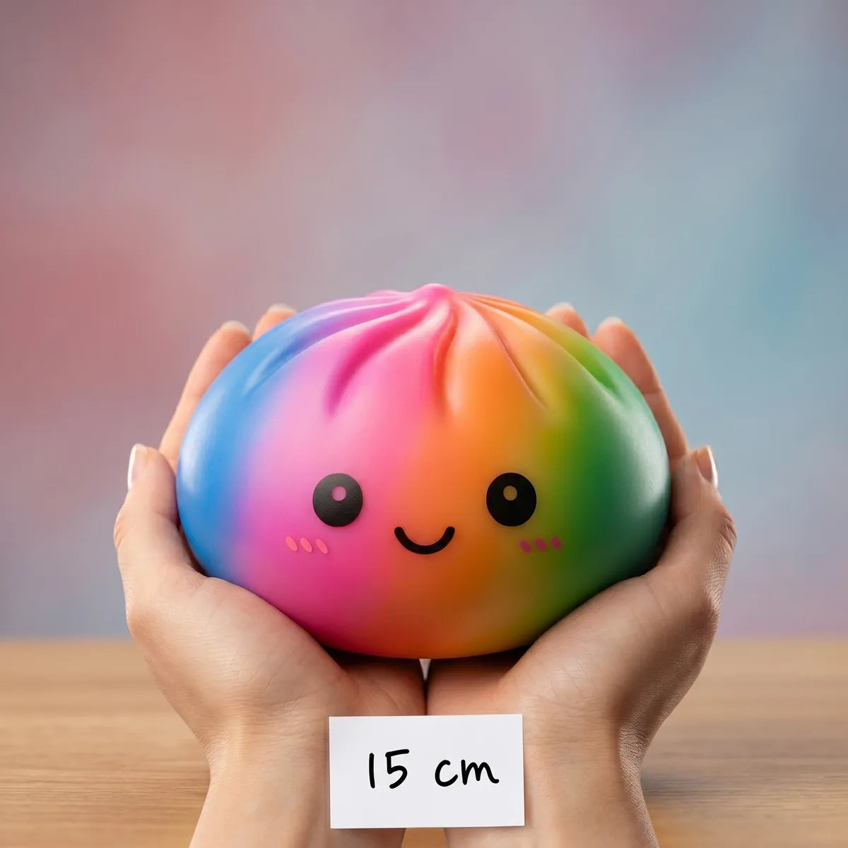 Colorful Large Rainbow Dumpling Squishy — squishy dumpling toy