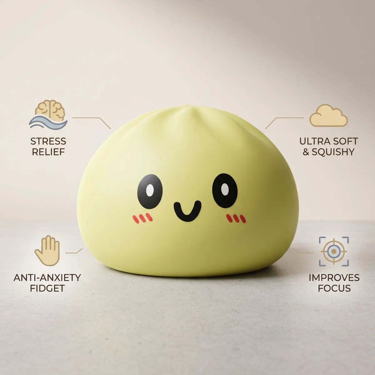 Jumbo Large Yellow Dumpling Squishy — squishy dumpling toy