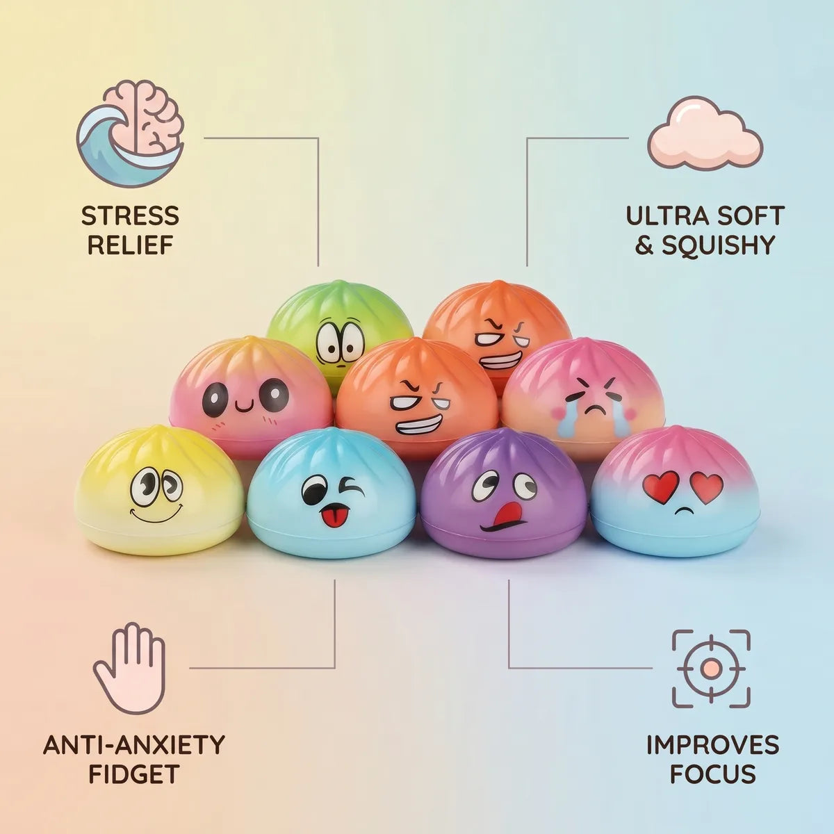 Kawaii Mini Dumpling Squishy Toy — squishy dumpling toy
