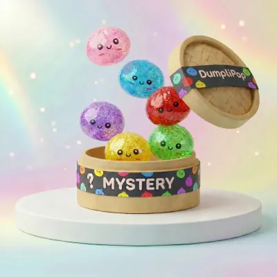 Shiny Mini Metallic Dumpling Squishy — squishy dumpling toy