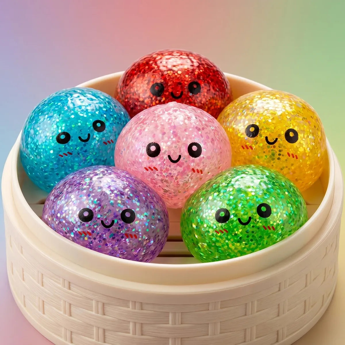 Shiny Mini Metallic Dumpling Squishy — squishy dumpling toy